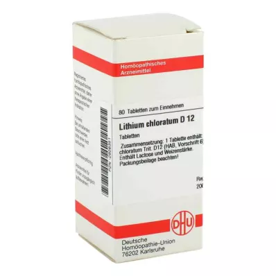 LITHIUM CHLORATUM D 12 tabletten, 80 stuks LITHIUM CHLORATUM D 12 tabletten, 80 stuks