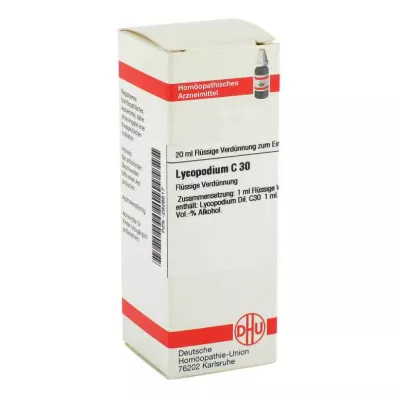 LYCOPODIUM C 30 verdunning, 20 ml LYCOPODIUM C 30 verdunning, 20 ml