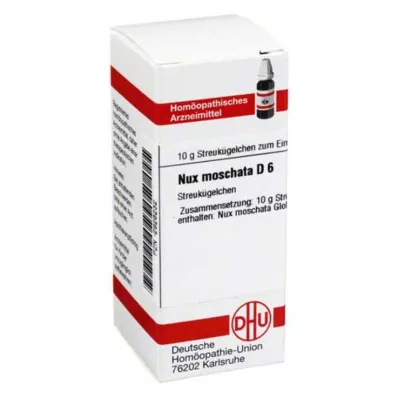 NUX MOSCHATA D 6 bolletjes, 10 g NUX MOSCHATA D 6 bolletjes, 10 g