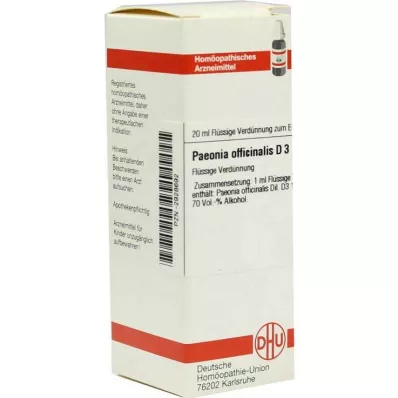 PAEONIA OFFICINALIS D 3 Verdunning, 20 ml PAEONIA OFFICINALIS D 3 Verdunning, 20 ml