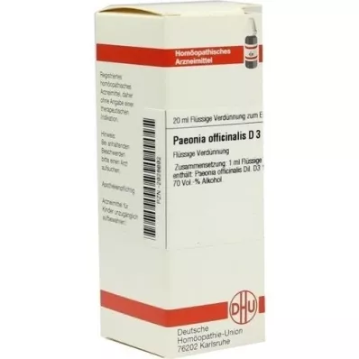 PAEONIA OFFICINALIS D 3 Verdunning, 20 ml