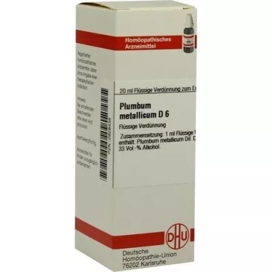 PLUMBUM METALLICUM D 6 Verdunning, 20 ml