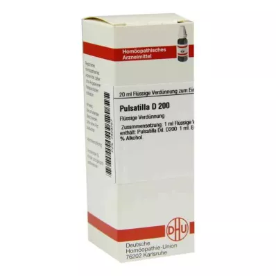 PULSATILLA D 200 verdunning, 20 ml PULSATILLA D 200 verdunning, 20 ml