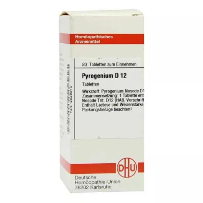 PYROGENIUM D 12 tabletten, 80 stuks