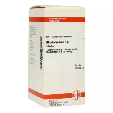 RHODODENDRON D 6 tabletten, 200 stuks RHODODENDRON D 6 tabletten, 200 stuks