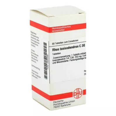 RHUS TOXICODENDRON C 30 tabletten, 80 st RHUS TOXICODENDRON C 30 tabletten, 80 st