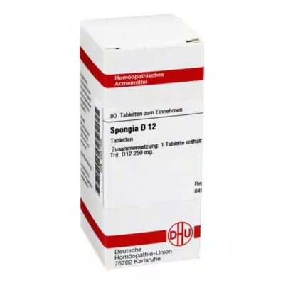 SPONGIA D 12 tabletten, 80 stuks SPONGIA D 12 tabletten, 80 stuks