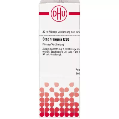 STAPHISAGRIA D 30 Verdunning, 20 ml