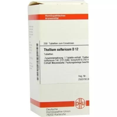 THALLIUM SULFURICUM D 12 tabletten, 200 stuks