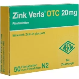 ZINK VERLA OTC 20 mg filmomhulde tabletten, 50 st