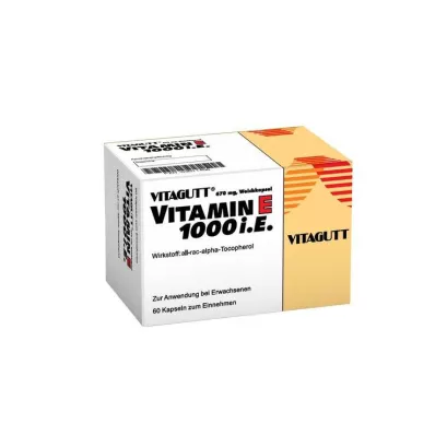 VITAGUTT Vitamine E 1000 zachte capsules, 60 stuks