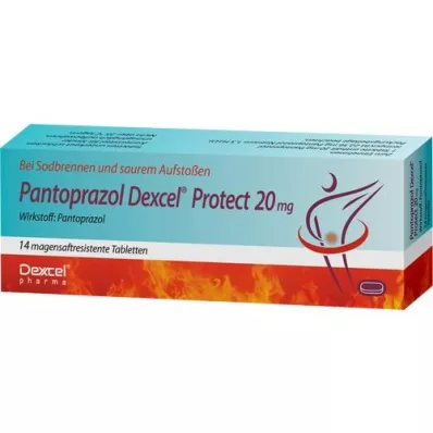 PANTOPRAZOL Dexcel Protect 20 mg enterisch gecoate tablet, 14 stuks