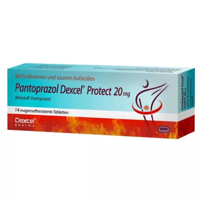PANTOPRAZOL Dexcel Protect 20 mg enterisch gecoate tablet, 14 stuks