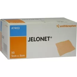 JELONET Paraffine gaas 5x5 cm steriel pelpakket, 50 stuks