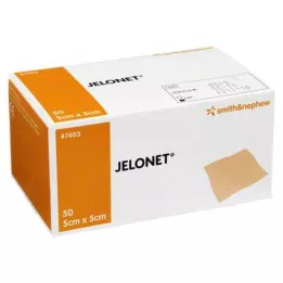JELONET Paraffine gaas 5x5 cm steriel pelpakket, 50 stuks
