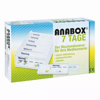 ANABOX 7 dagen wekelijkse dosator wit, 1 st ANABOX 7 dagen wekelijkse dosator wit, 1 st