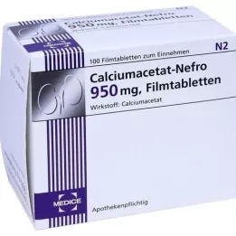 CALCIUMACETAT NEFRO 950 mg filmomhulde tabletten, 100 st