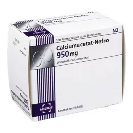 CALCIUMACETAT NEFRO 950 mg filmomhulde tabletten, 100 st
