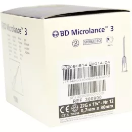 BD MICROLANCE Canule 22 G 1 1/4 0,7x30 mm, 100 stuks
