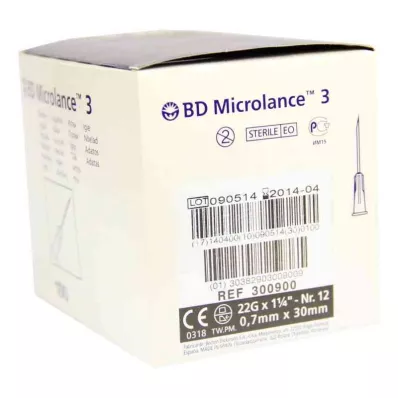 BD MICROLANCE Canule 22 G 1 1/4 0,7x30 mm, 100 stuks BD MICROLANCE Canule 22 G 1 1/4 0,7x30 mm, 100 stuks