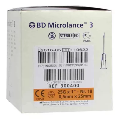 BD MICROLANCE Canule 25 G 1 0,5x25 mm, 100 stuks