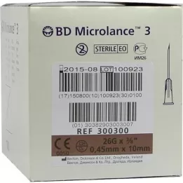 BD MICROLANCE Canule 26 G 3/8 0,45x10 mm, 100 stuks