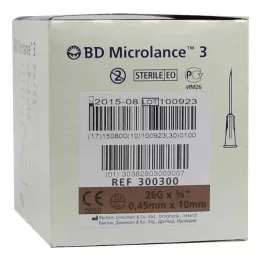 BD MICROLANCE Canule 26 G 3/8 0,45x10 mm, 100 stuks