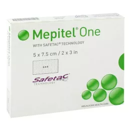 MEPITEL Een 5x7,5 cm siliconen gaasverband, 10 stuks