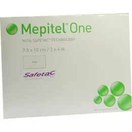 MEPITEL Een 7,5x10 cm siliconen gaasverband, 10 stuks