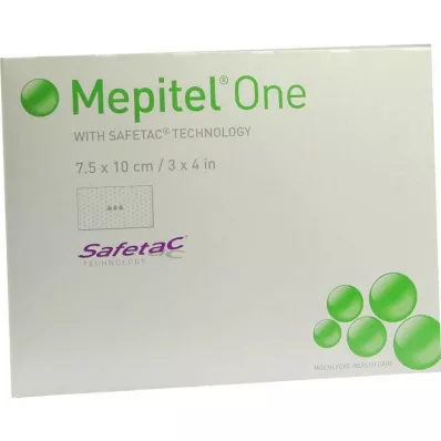 MEPITEL Een 7,5x10 cm siliconen gaasverband, 10 stuks