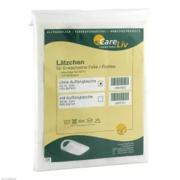LÄTZCHEN Verlengde folie/touwtjes wit met klittenband, 1 st