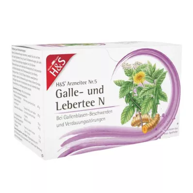 H&amp;S Gal- en Leverthee N Filterzakjes, 20X2,0 g