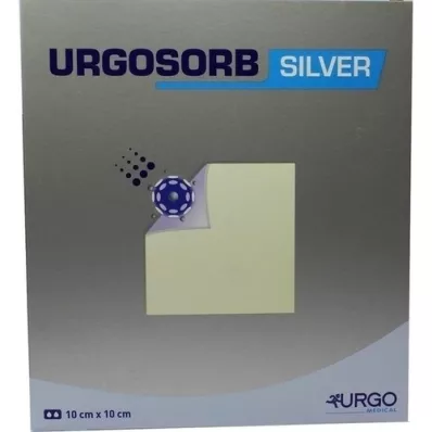 URGOSORB Zilveren 10x10 cm kompressen, 10 stuks