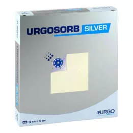 URGOSORB Zilveren 10x10 cm kompressen, 10 stuks