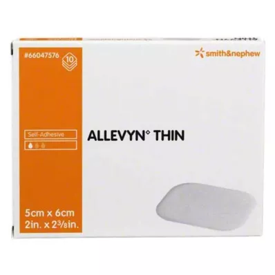 ALLEVYN Dun wondverband 5x6 cm, 10 stuks ALLEVYN Dun wondverband 5x6 cm, 10 stuks