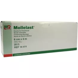 MOLLELAST Verband 6 cmx4 m individueel verpakt, 20 stuks