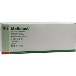 MOLLELAST Verband 8 cmx4 m individueel verpakt, 20 stuks