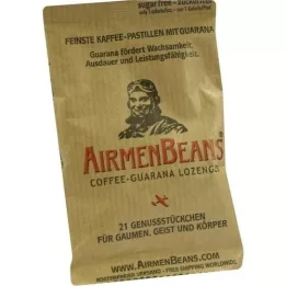 AIRMENBEANS Fijnste koffie pastilles met guarana, 21 stuks