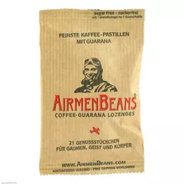 AIRMENBEANS Fijnste koffie pastilles met guarana, 21 stuks