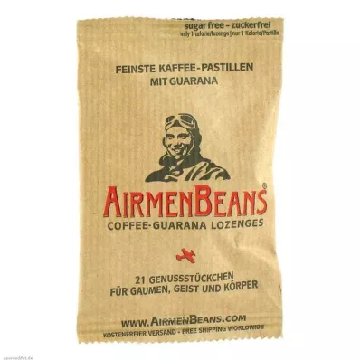 AIRMENBEANS Fijnste koffie pastilles met guarana, 21 stuks AIRMENBEANS Fijnste koffie pastilles met guarana, 21 stuks