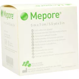 MEPORE Wondverband niet-steriel 7 cmx5 m, 1 st