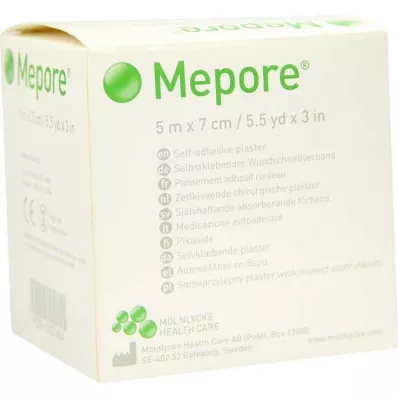 MEPORE Wondverband niet-steriel 7 cmx5 m, 1 st