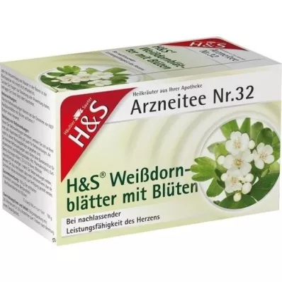 H&amp;S Meidoornblad met bloemen Filterzakje, 20X1,6 g