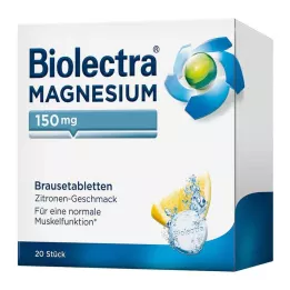 BIOLECTRA Magnesium 150 mg Citroen bruistabletten, 20 st