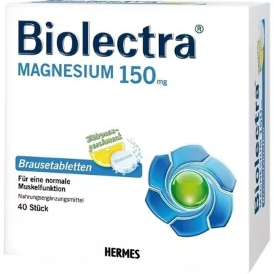 BIOLECTRA Magnesium 150 mg Citroen bruistabletten, 40 stuks