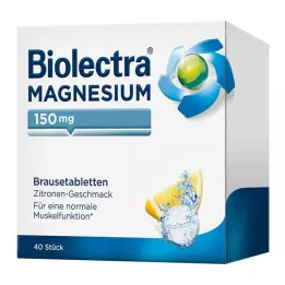 BIOLECTRA Magnesium 150 mg Citroen bruistabletten, 40 stuks