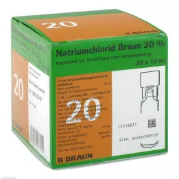 NATRIUMCHLORID 20% MPC Elektrolytconcentraat, 20X10 ml