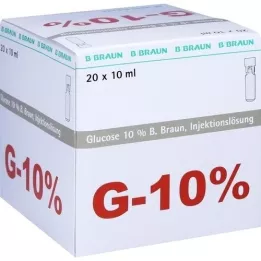 GLUCOSE 10% B.Braun Mini Plasco verbindt Inj. oplossing, 20X10 ml