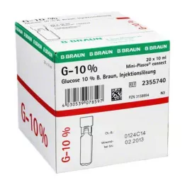GLUCOSE 10% B.Braun Mini Plasco verbindt Inj. oplossing, 20X10 ml