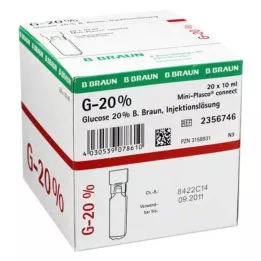 GLUCOSE 20% B.Braun Mini Plasco verbindt Inj. oplossing, 20X10 ml